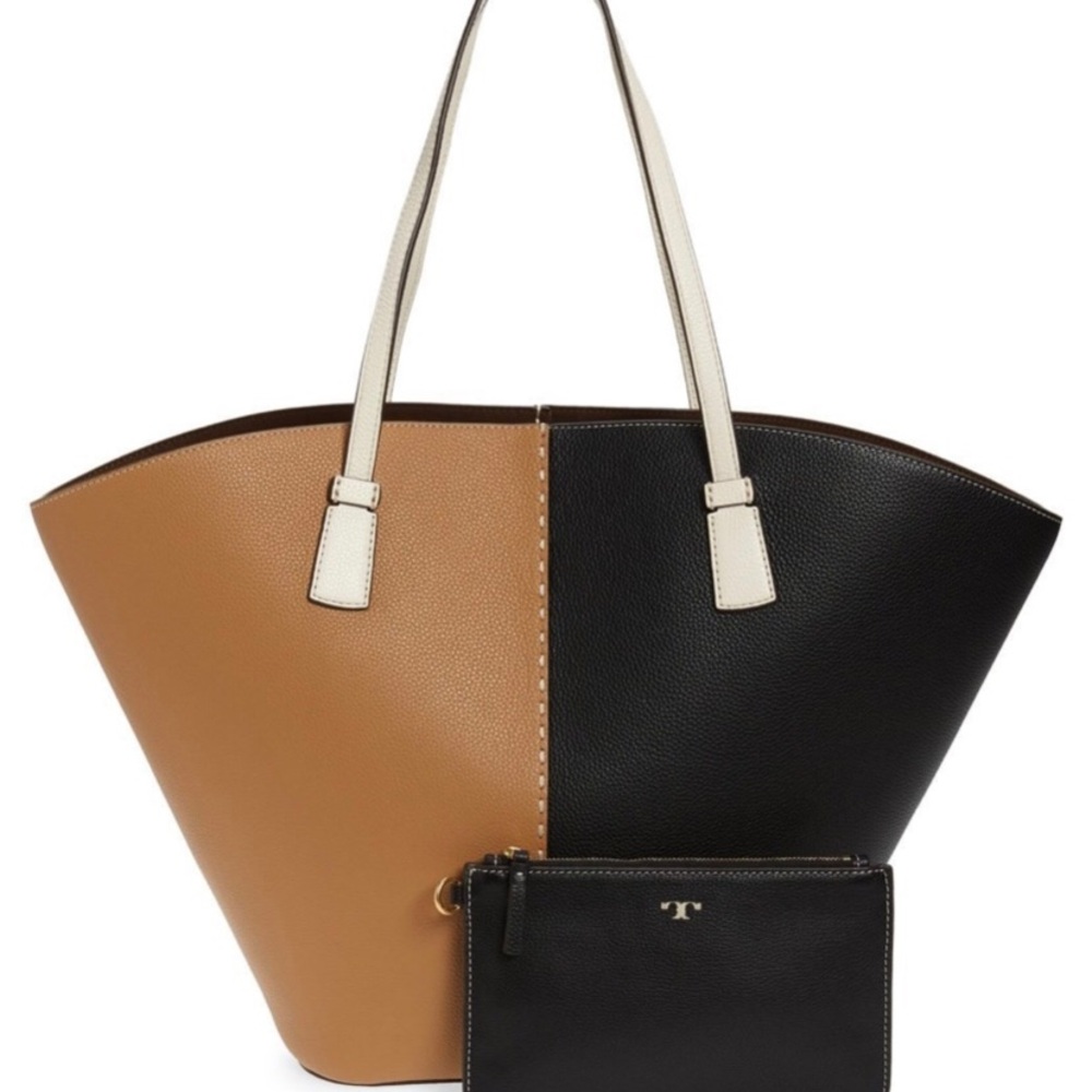 Tory Burch McGraw color block Shopper tote bag three pieces set - Picture 4 of 13